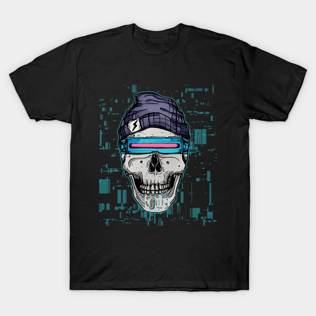 Cyber Skull T-Shirt by Omniroar